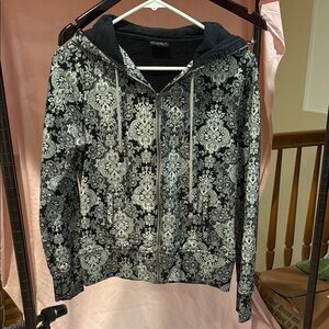 Ezekiel Black and White Long Sleeve Paisley Sweatshirt by Ezekiel